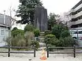 旧屋敷跡の「松本奎堂碑」(愛知県刈谷市)