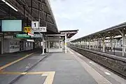 JR線1番線ホーム（2023年7月）