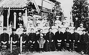 1923年の松山商業野球部（前列左から2人目が藤本定義）