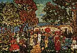 モーリス・プレンダーガスト: Landscape With Figures, 1913