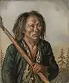 ツングース男性の肖像（en:Carl Peter Mazer、1850年)