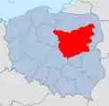 マゾフシェ地方の位置