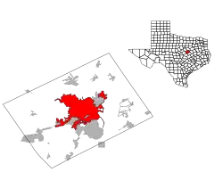 マクレナン郡内の位置の位置図