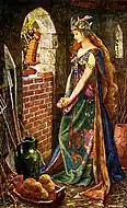 "The Princess Imprisoned in the Summerhouse","The Green Fairy Book."挿絵
