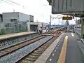 駅出入り口。駅構内より撮影。