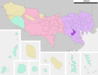 目黒区位置図