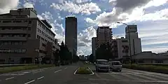 明治通り(新今川橋東交差点付近)