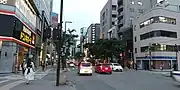 明治通り(博多大橋交差点付近)