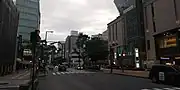 明治通り(川端通り交差点付近)