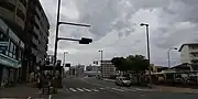 明治通り(室見橋付近)