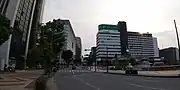 明治通り(水上公園交差点付近、中央区)