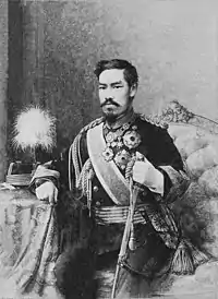 陸軍正装姿の明治天皇1888年撮影