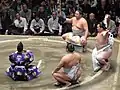 明治神宮例祭奉祝 奉納70回全日本力士選士権大会 横綱土俵入り（2011年10月3日撮影）