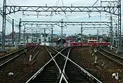 B地点：枇杷島分岐点右 - 経路2（犬山線）左 - 経路1（名古屋本線）