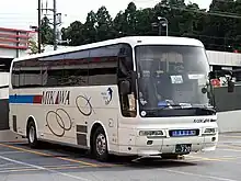 名鉄東部観光バスのカラーリング貸切車「マリンロイヤル」