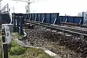 枇杷島分岐点にある犬山線0キロポスト