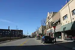 アメリカ合衆国国家歴史登録財に登録されているメナシャ市のダウンタウン