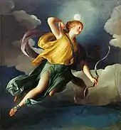 アントン・ラファエル・メングス『夜空にあるアルテミス』（1765年） モンクロア宮殿所蔵
