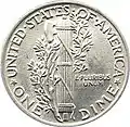 10セント硬貨 (アメリカ合衆国)(1916–1945年)の裏側