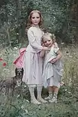 「娘、エヴァとジャンヌ」(1876)