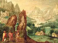 エマオの晩餐の風景 (c.1533/1550)  Museum voor Schone Kunsten (Luik)