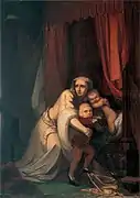 イネスと子供たち（1855年、メトラス画）