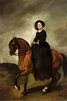 『馬に乗る芸術家の娘チェリナの肖像』(Portret córki artysty Celiny na koniu)1853
