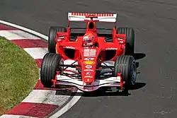 2006年カナダGPでの248F1ミハエル・シューマッハがドライブ
