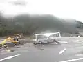 全壊し、流された道の駅瀞峡街道 熊野川2011年10月22日撮影