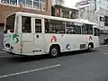 いすゞ車・市内線（2009年7月）元は鹿児島交通の車両であったが、奄美交通へと転属となった。2008年に奄美交通から譲渡された車両である。