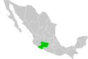 メキシコ内のミチョアカン州の位置の位置図