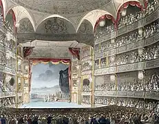 ドルリー・レーンの内装、1808年