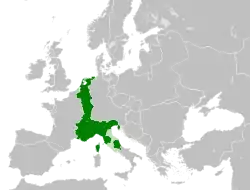 ロタール王国の位置