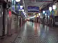 真夜中のみゆき通り（十二所前線から南のみゆき通りを撮影。）