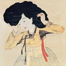 海南尹氏の《美人図》