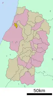 三川町位置図