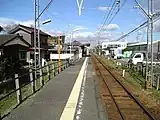 駅ホーム（営業当時）