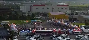祭事会場の全景(イオン三木店屋上で撮影)