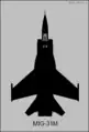MiG-31M前席キャノピー上に桁があるがこれは間違い