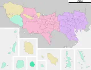 御蔵島村位置図
