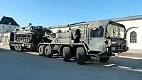 ベルゲパンツァー2を積載したSLT 50-3 エレファント。2011年、ドイツ連邦軍軍事史博物館。