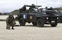 KFORに派遣されたルーマニア陸軍AG-9をARO 241に搭載している
