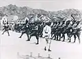 訓練を行う初期の北洋陸軍。分列行進の動作はフランス式に準じている。