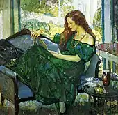 緑衣のMiss V. (c.1915)