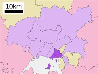 南区 (広島市)位置図