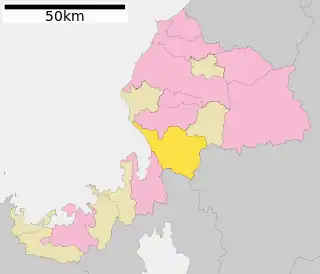 南越前町位置図