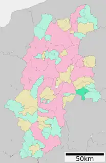 南牧村 (長野県)位置図