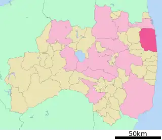 南相馬市位置図