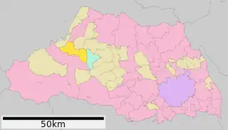 皆野町位置図