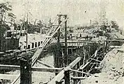建設中の湊川駅
